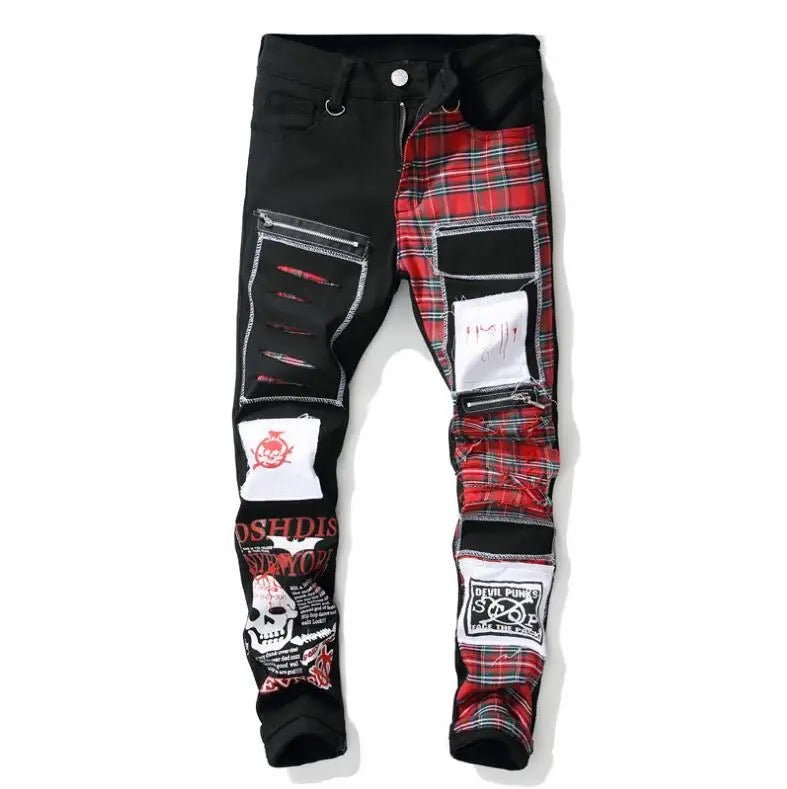 “Aūtumn” Plaid Styled Jeans