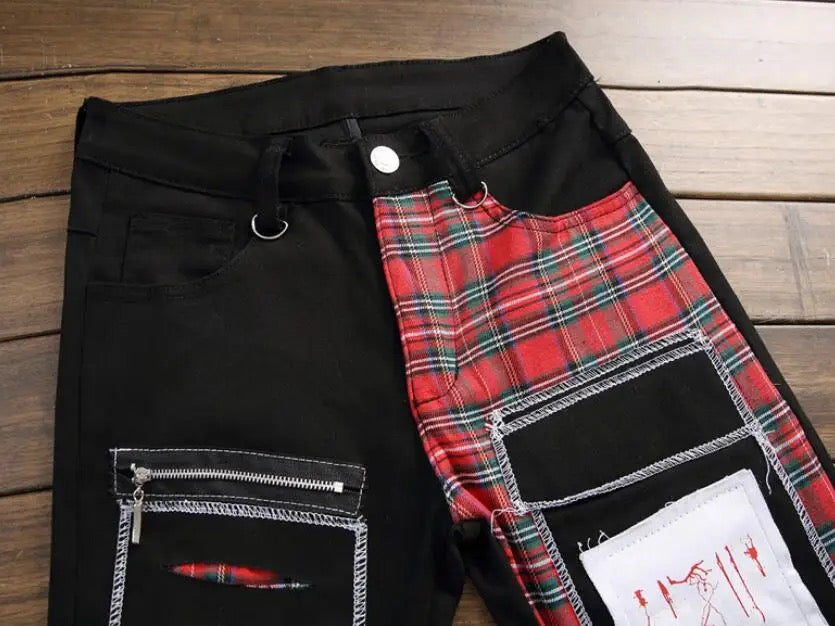 “Aūtumn” Plaid Styled Jeans